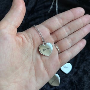 Image of Bride Heart Stainless Steel Wedding Necklace