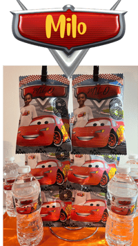 Image 4 of Cars 3 Party Favors/Chip Bags/Squad Shirts