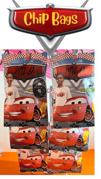 Image 1 of Cars 3 Party Favors/Chip Bags/Squad Shirts