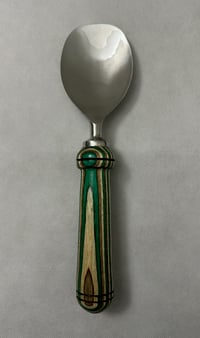 Image 2 of Hand Turned Stainless Steel Paddle Ice Cream Scoop