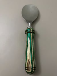 Image 1 of Hand Turned Stainless Steel Paddle Ice Cream Scoop