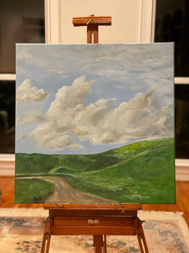 Image of Original Oil Painting - Summer Clouds