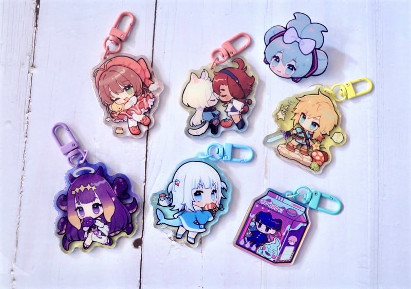 Holomyth hololive acrylic charms