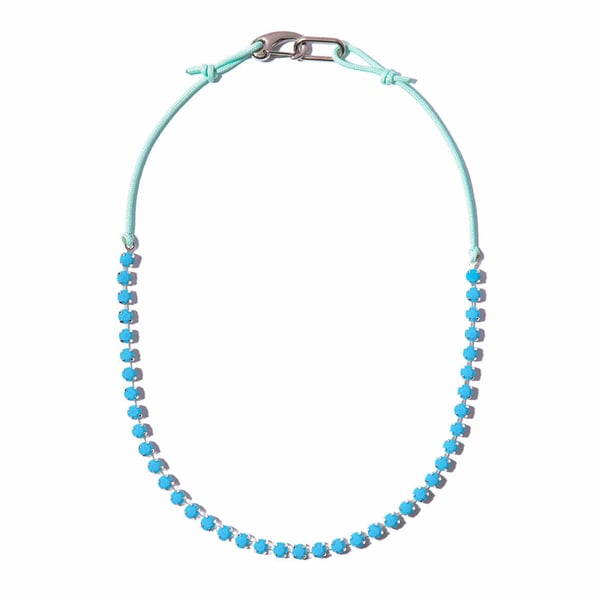 Image of ARMO - Vintage Crystal Necklace (Turquoise)