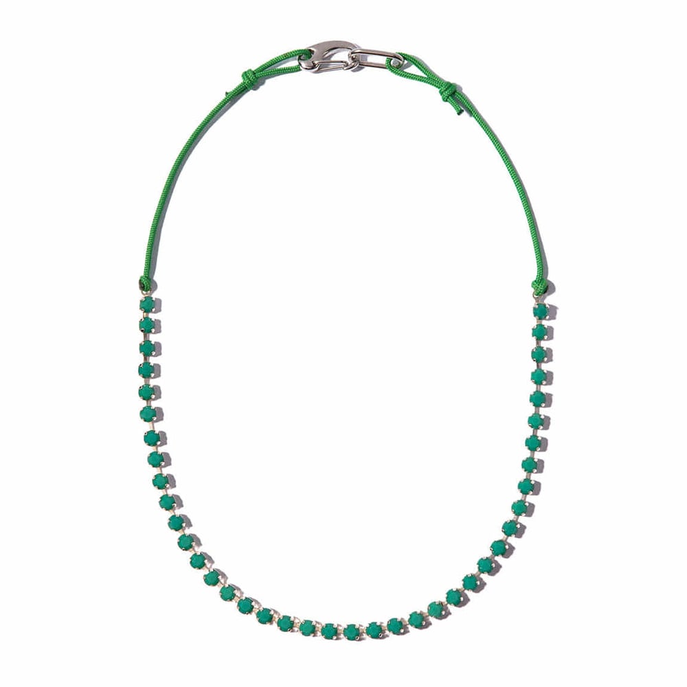 Image of ARMO - Vintage Crystal Necklace (Green)