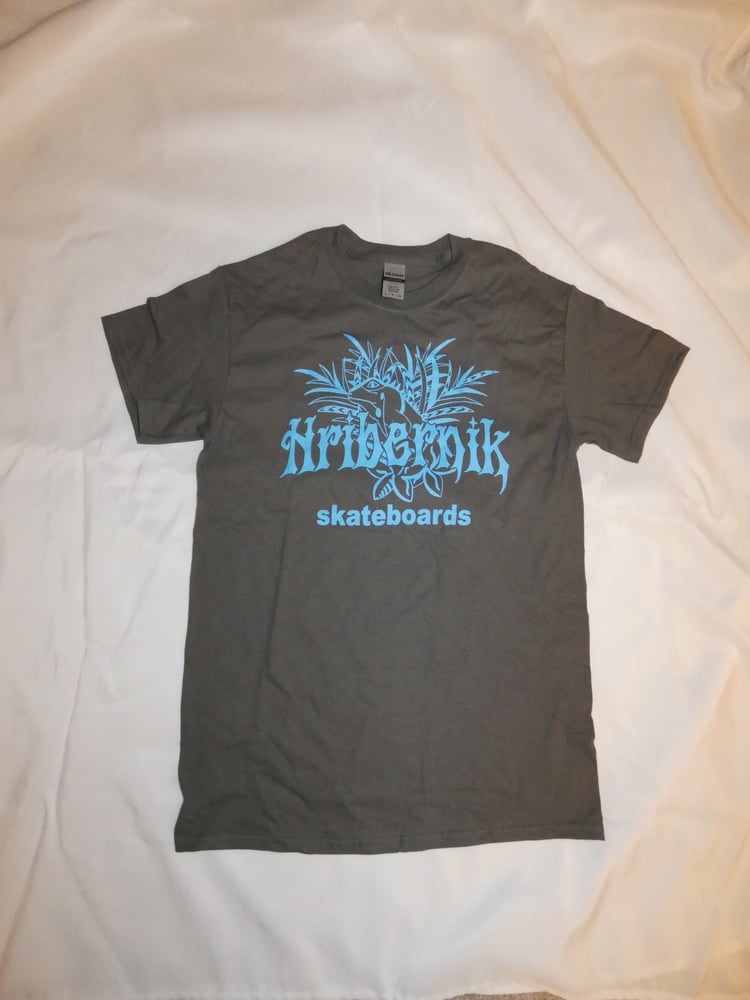 Image of Hribernik Skateboards Tropics  Blue on Slate T-shirt