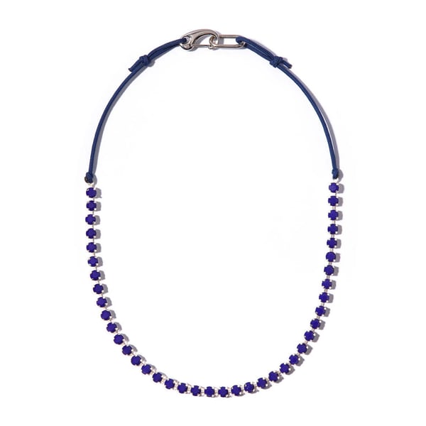 Image of ARMO - Vintage Crystal Necklace (Cobalt)