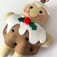Image 1 of Gingerbread Christmas Pudding decoration made to order