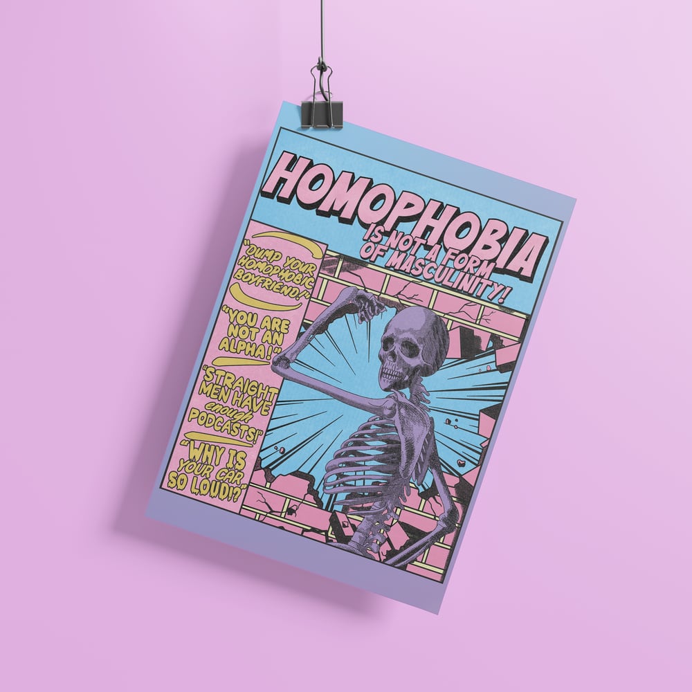 Image of Homophobia Is Not A Form Of Masculinity Art Print