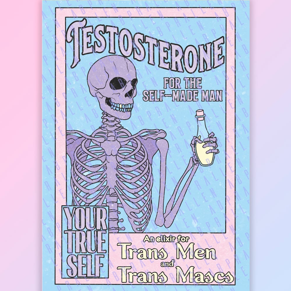 Image of Testosterone Trans Men Pastel Variant Art Print