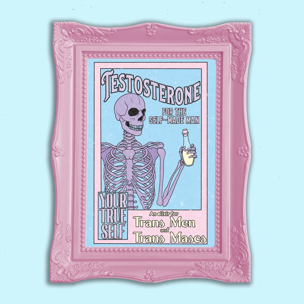 Image of Testosterone Trans Men Pastel Variant Art Print