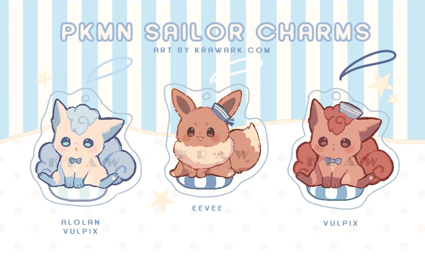 Pokemon mini sailor acrylic charms[preorder]
