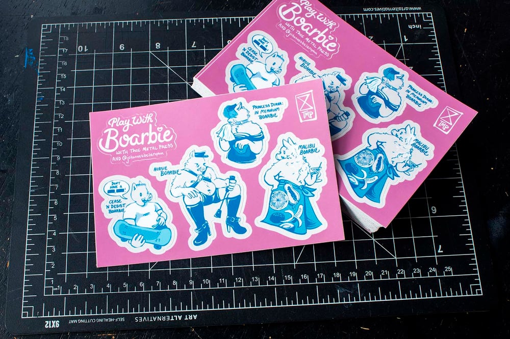 Play with Boarbie Sticker