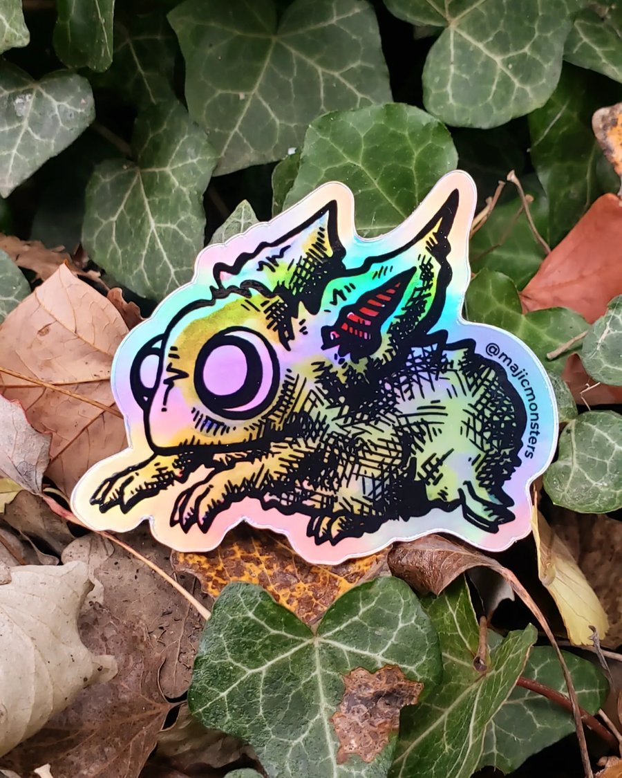 Image of Jumping Rabbit Holographic Stickers