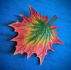 Large Painted Leaf Hair Clip #1