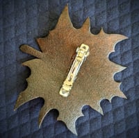 Image 2 of Large Natural Leather Hair Clip #1