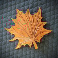 Image 1 of Large Natural Leather Hair Clip #1