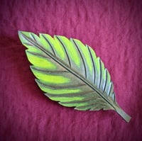 Large Painted Leather Hair Clip $4