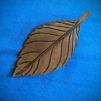 Image 1 of Large Natural Leather Hair Clip #2