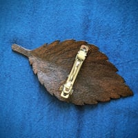 Image 2 of Large Natural Leather Hair Clip #2