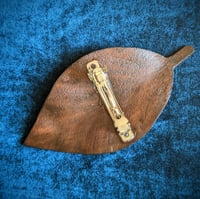 Image 2 of Large Natural Leather Hair Clip #3