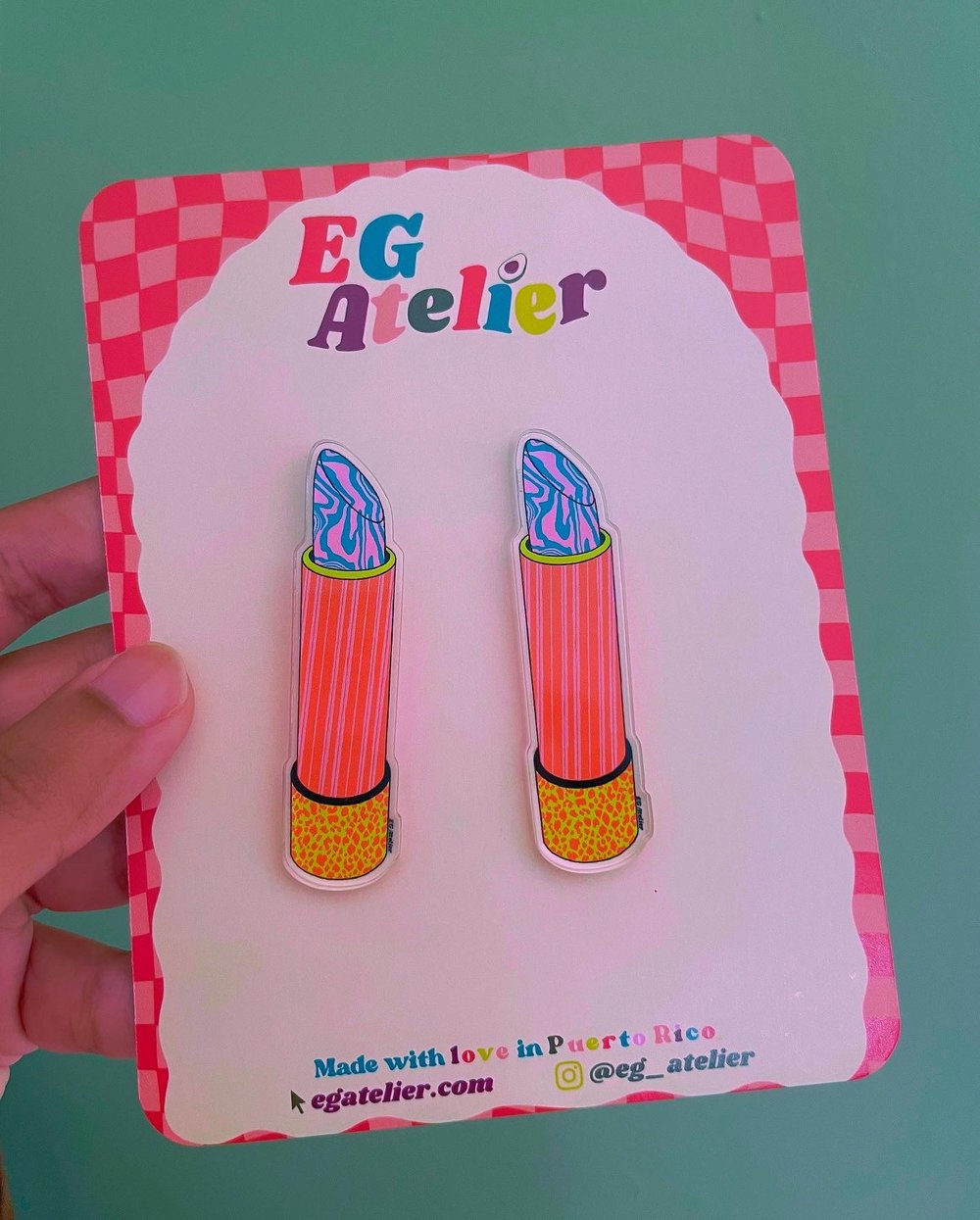 Image of Trippy Lippie earrings