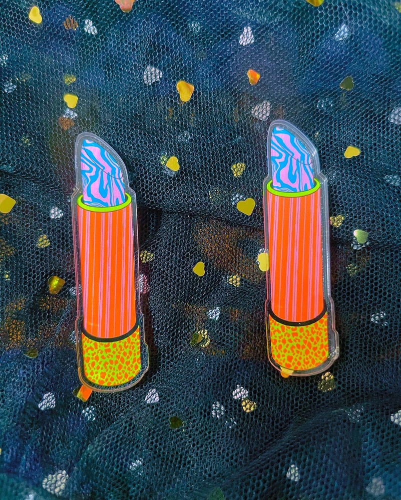 Image of Trippy Lippie earrings