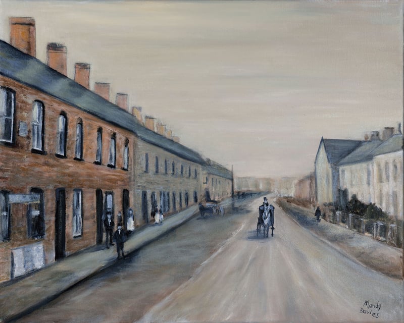 Old Pontyclun ORIGINAL Mandy Davies Art