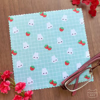 strawberry bunny microfiber cloth