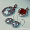 Blue Heron Mother of Pearl Sterling Silver Earrings