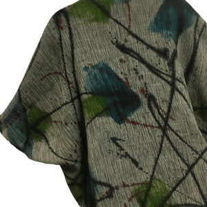 Image of Cocoon Jacket in crinkle rayon - hand painted - one size