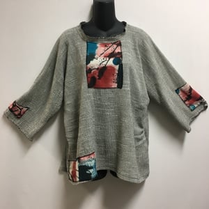 Image of Dale top - textures rayon - with hand painted accents