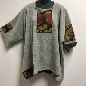 Image of Dale Top - textured rayon - with hand painted accents