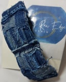 Image 3 of Tasty Raw Edge Denim “Strippy” Hair Clip