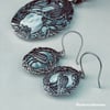 Blue Heron Mother of Pearl Sterling Silver Earrings