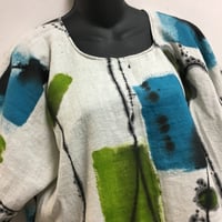 Image 2 of Alison Tunic - cotton/rayon - hand painted "inner Joy and Strength" design