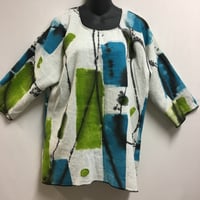 Image 3 of Alison Tunic - cotton/rayon - hand painted "inner Joy and Strength" design