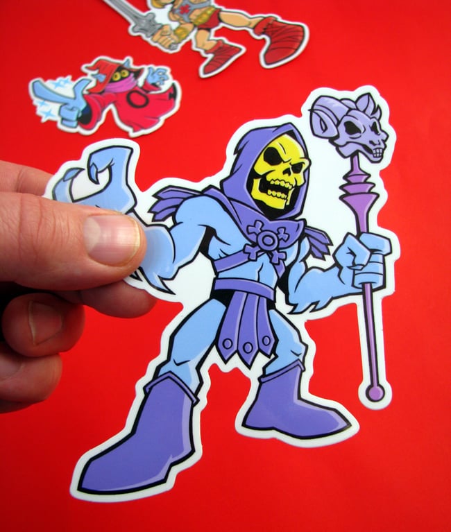 Masters of the Universe Vinyl Stickers - MOTU He-Man Skeletor Decals ...