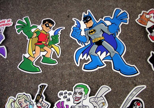 DC Comics Vinyl Stickers - Joker, Harley Quinn, Batman & More | Neon ...