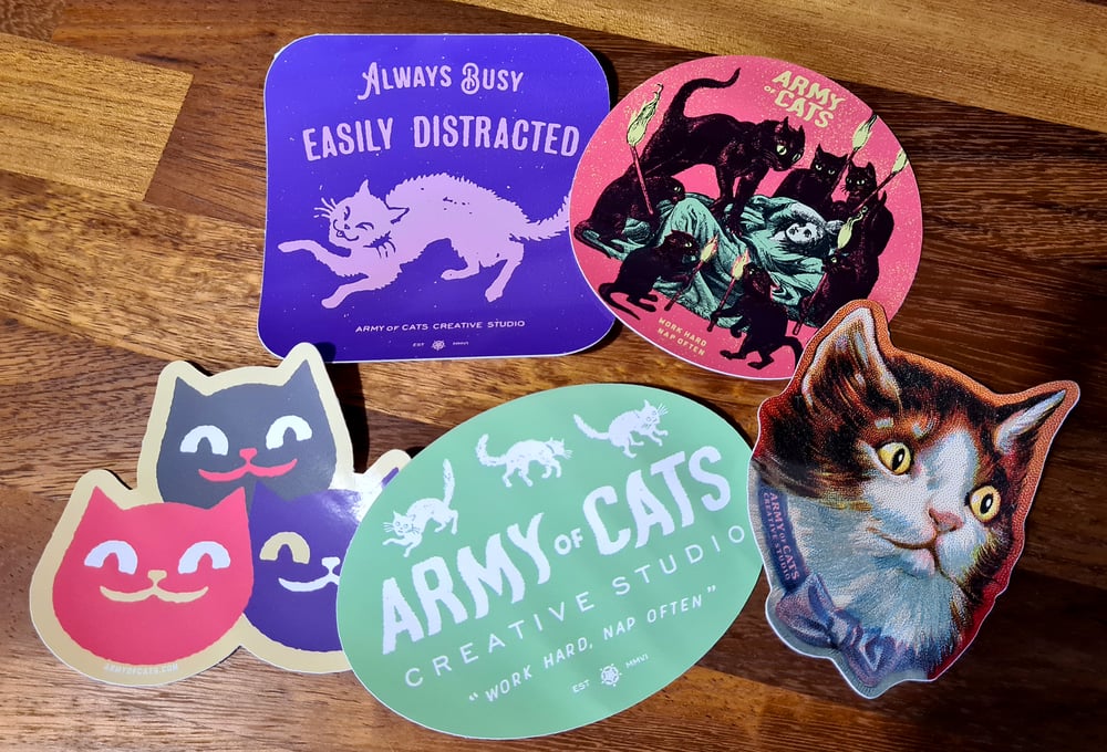 Image of Army of Cats Creative Studio Sticker Pack