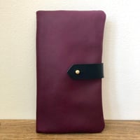 Image 2 of LEATHER WRAP PURSE IN BERRY
