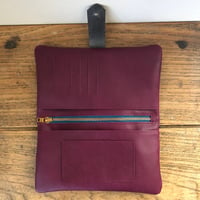 Image 3 of LEATHER WRAP PURSE IN BERRY