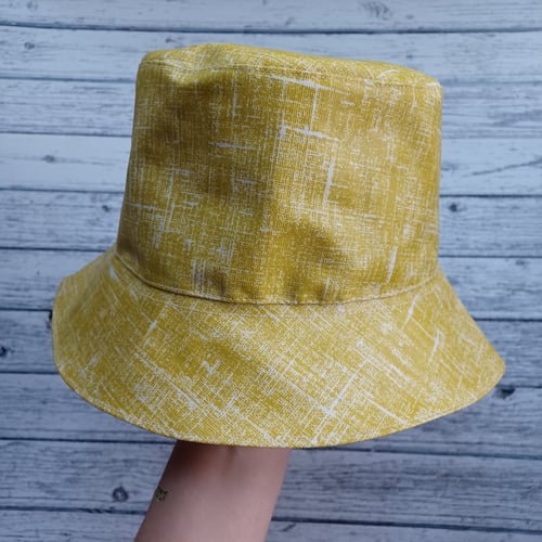 Image of Water Resistant Bucket Hat- Repurposed Vinyl and Oil Cloth