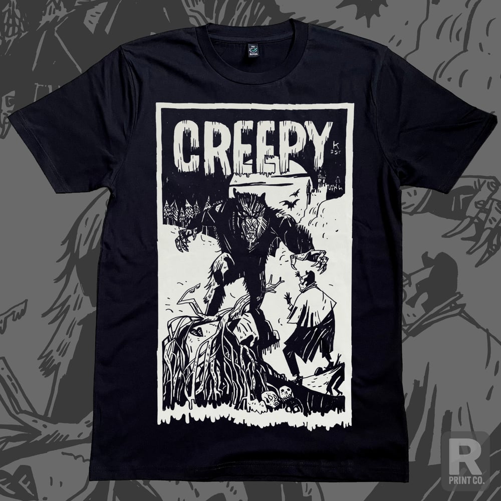 Image of CREEPY - Warwick Johnson-Cadwell *BLACK TEE*