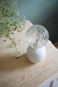 Image 3 of Lampe Ceramique  & verre strié