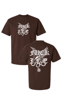 Image 1 of FUCK I.C.E BROWN T SHIRT