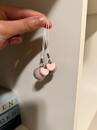 Image 3 of PINK AND PURPLE SMISKI HEAD CHARMS 