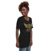 BOSSFITTED Black and Yellow  Unisex V-Neck T-Shirt