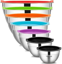 7 Piece Mixing Bowls with Lids for Kitchen