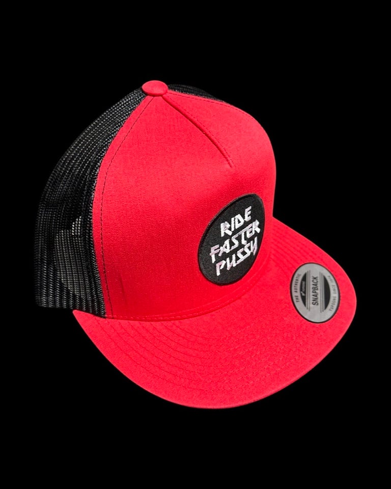 Text Snapback in Red and Black Image 2